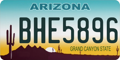 AZ license plate BHE5896
