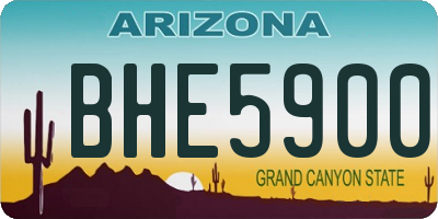AZ license plate BHE5900