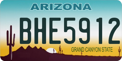 AZ license plate BHE5912
