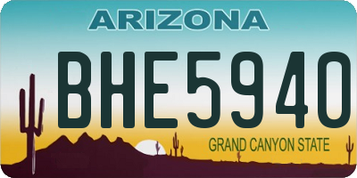 AZ license plate BHE5940