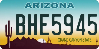 AZ license plate BHE5945