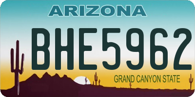 AZ license plate BHE5962