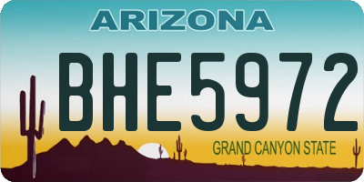 AZ license plate BHE5972