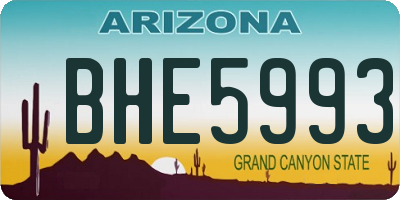 AZ license plate BHE5993