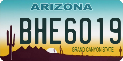 AZ license plate BHE6019