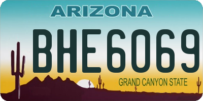 AZ license plate BHE6069