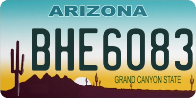AZ license plate BHE6083