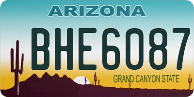 AZ license plate BHE6087