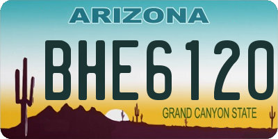 AZ license plate BHE6120