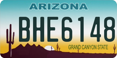 AZ license plate BHE6148