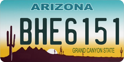 AZ license plate BHE6151