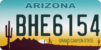 AZ license plate BHE6154