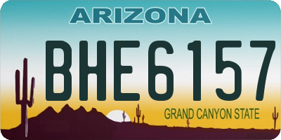 AZ license plate BHE6157