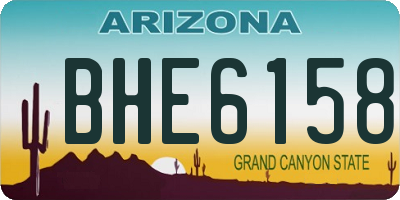 AZ license plate BHE6158
