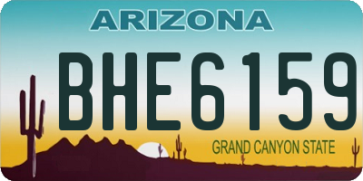 AZ license plate BHE6159