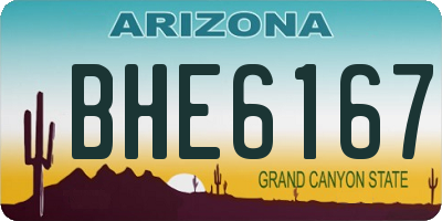 AZ license plate BHE6167