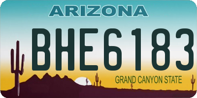 AZ license plate BHE6183