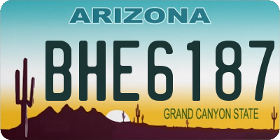 AZ license plate BHE6187