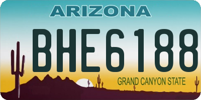 AZ license plate BHE6188