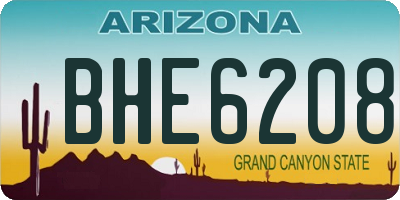AZ license plate BHE6208