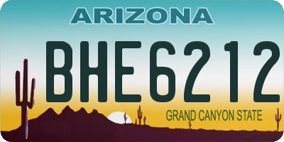 AZ license plate BHE6212