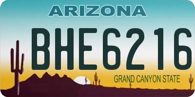 AZ license plate BHE6216