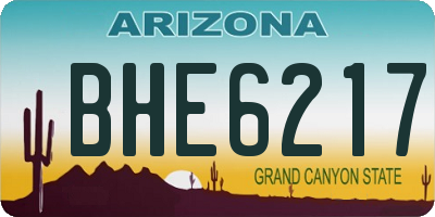 AZ license plate BHE6217