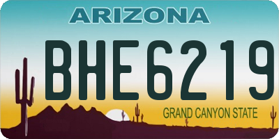 AZ license plate BHE6219