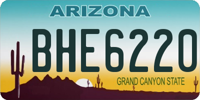 AZ license plate BHE6220