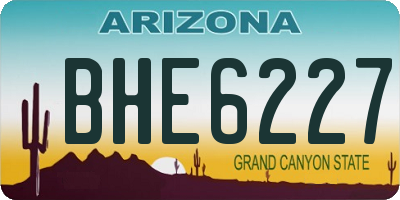 AZ license plate BHE6227