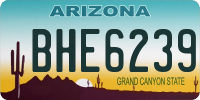 AZ license plate BHE6239