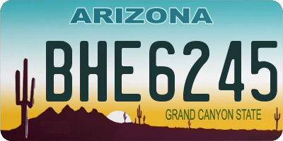 AZ license plate BHE6245