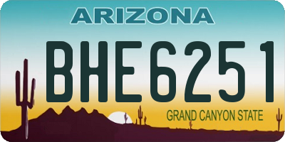AZ license plate BHE6251