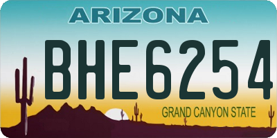 AZ license plate BHE6254