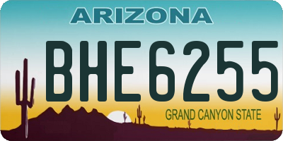 AZ license plate BHE6255