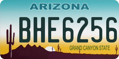 AZ license plate BHE6256