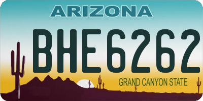 AZ license plate BHE6262
