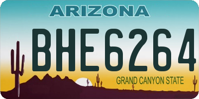 AZ license plate BHE6264