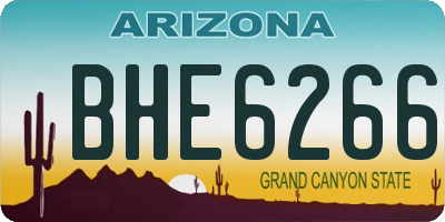 AZ license plate BHE6266