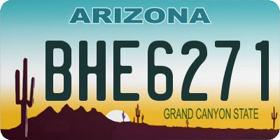 AZ license plate BHE6271