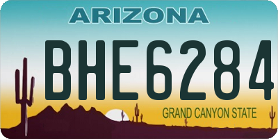 AZ license plate BHE6284