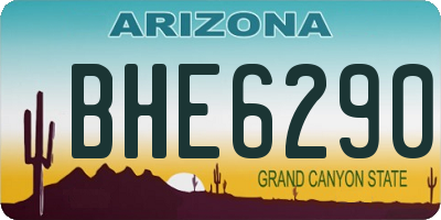 AZ license plate BHE6290