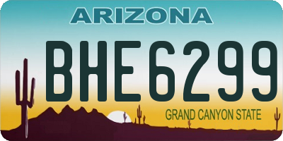 AZ license plate BHE6299