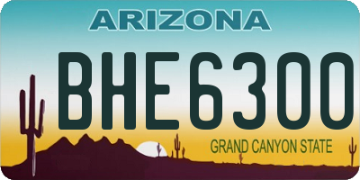 AZ license plate BHE6300