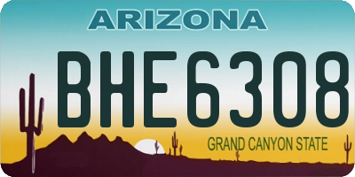 AZ license plate BHE6308