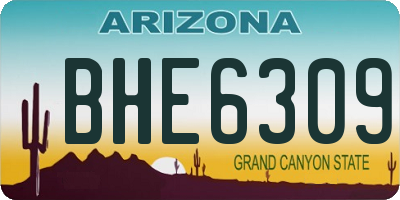 AZ license plate BHE6309