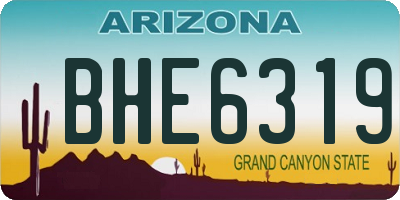 AZ license plate BHE6319
