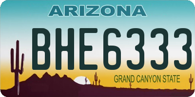 AZ license plate BHE6333