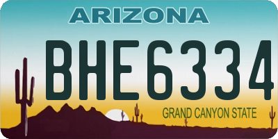 AZ license plate BHE6334