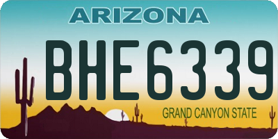 AZ license plate BHE6339